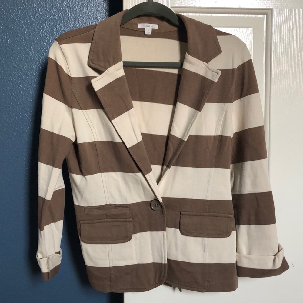 Caslon cotton blazer with pockets EUC